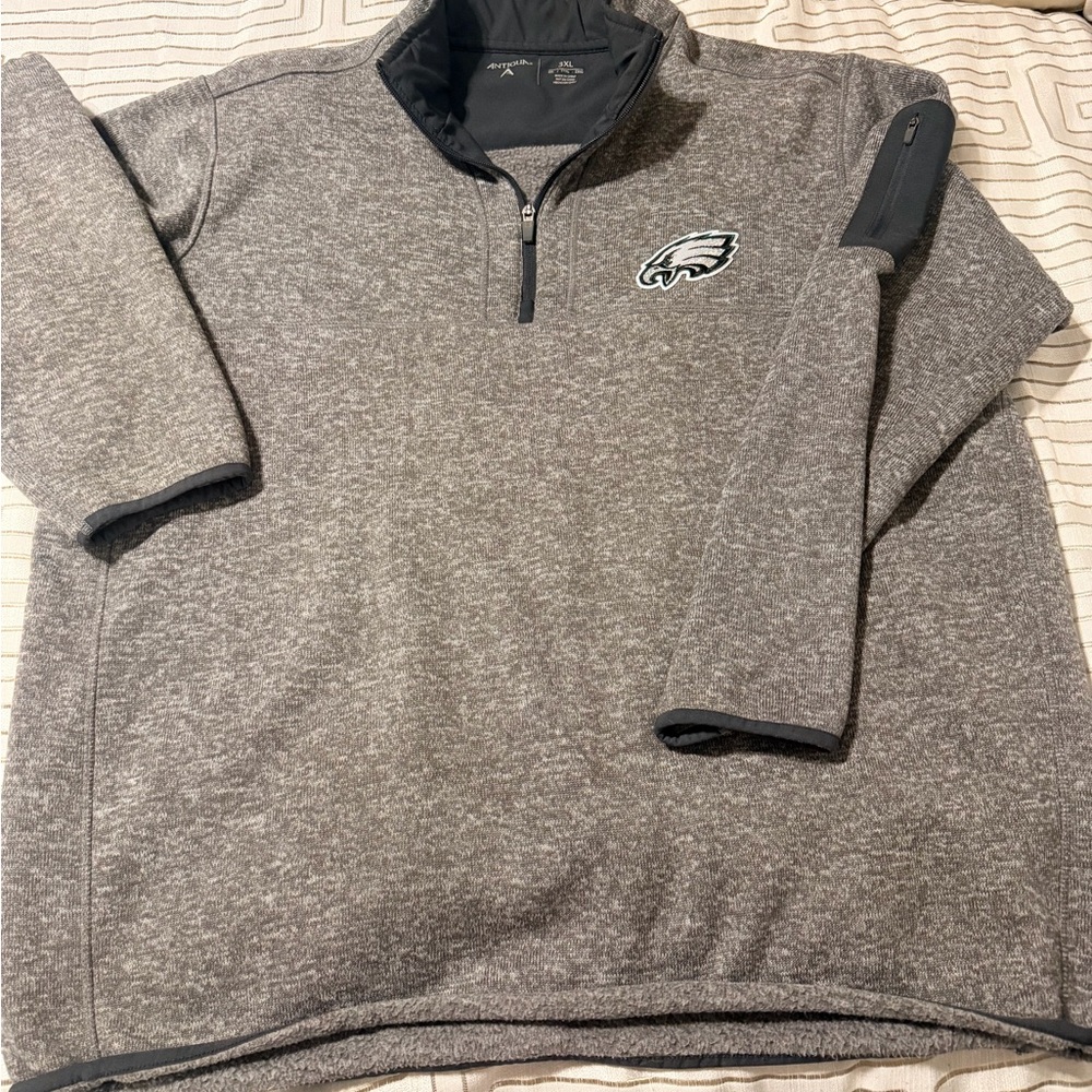Men's Gray Eagles Quarter-Zip Sweater